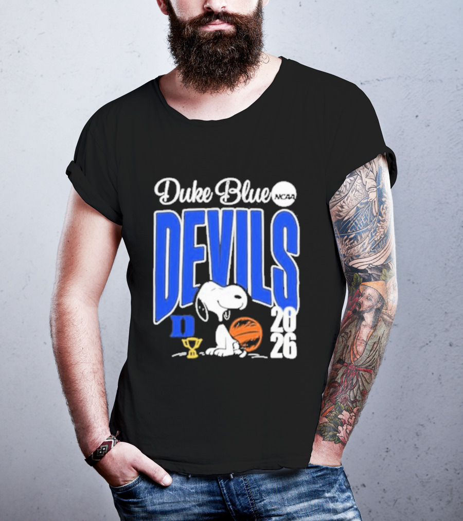 Duke Blue Devils Snoopy Basketball 2026 NCAA Champions T-Shirt