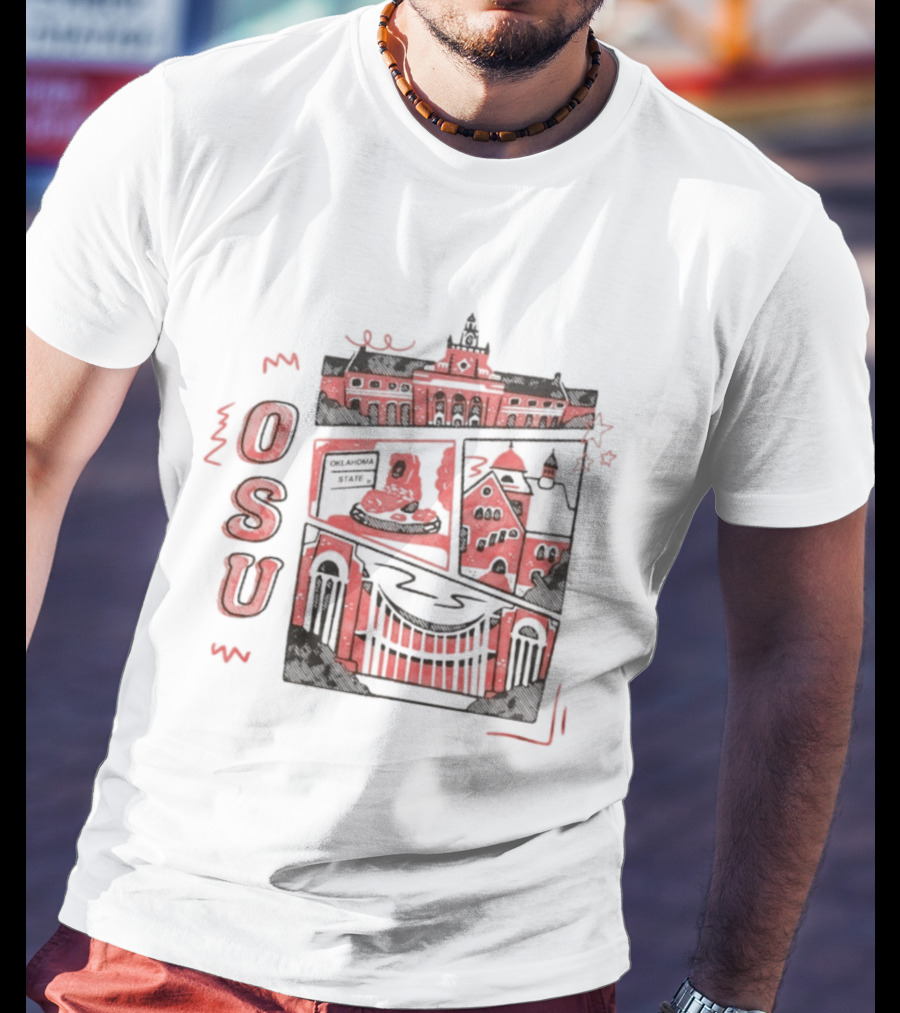 Oklahoma State Cowboys OSU University Landmarks T-Shirt