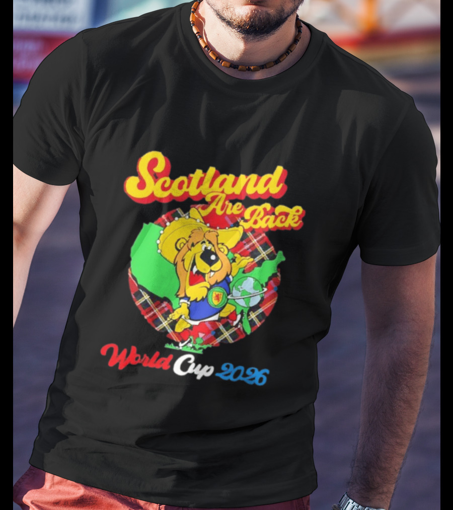 Scotland Are Back World Cup 2026 Lion Plaid Globe Soccer Ten Left T-Shirt