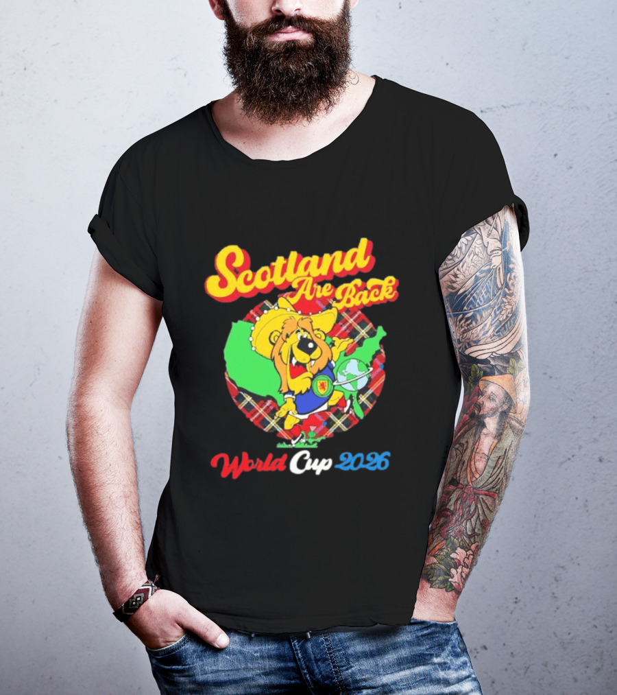 Scotland Are Back World Cup 2026 Lion Plaid Globe Soccer Ten Left T-Shirt