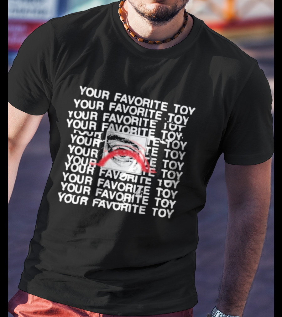 Sparks Your Favorite Toy Repeated Text With Red Stroke Highlight T-Shirt