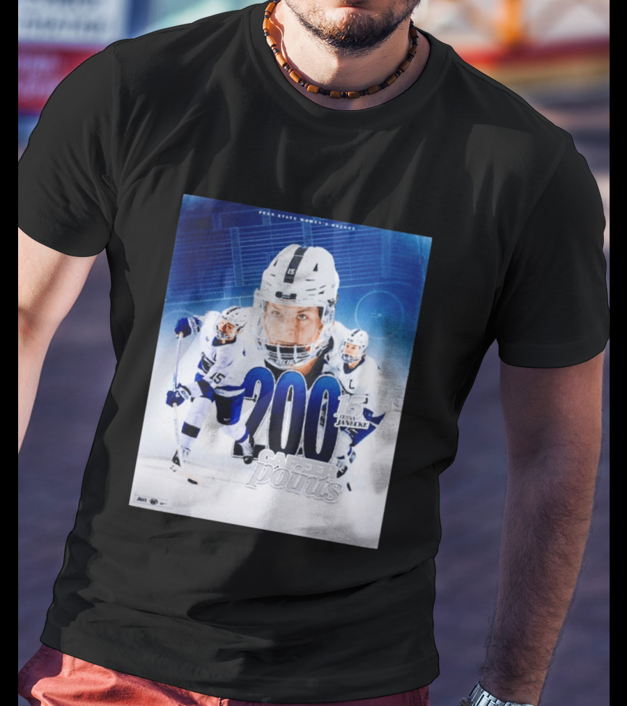 Penn State Women's Hockey Tessa Janecke 200 Career Points T-Shirt