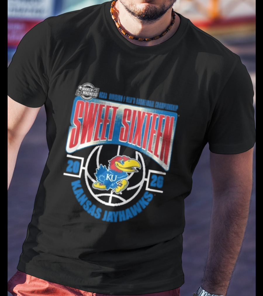 Kansas Jayhawks Sweet Sixteen NCAA DI Men's Basketball Tournament March Madness 2026 T-Shirt