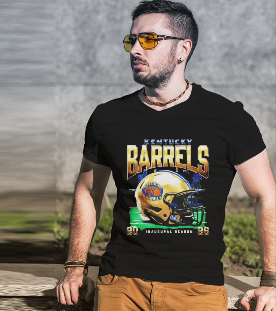 Kentucky Barrels 2026 Inaugural Season Helmet T-Shirt