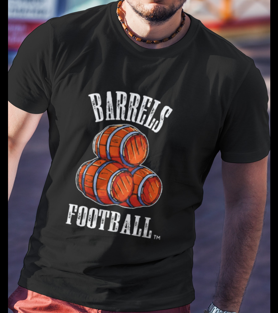 Barrels Football Three Blue Barrels Kentucky T-Shirt