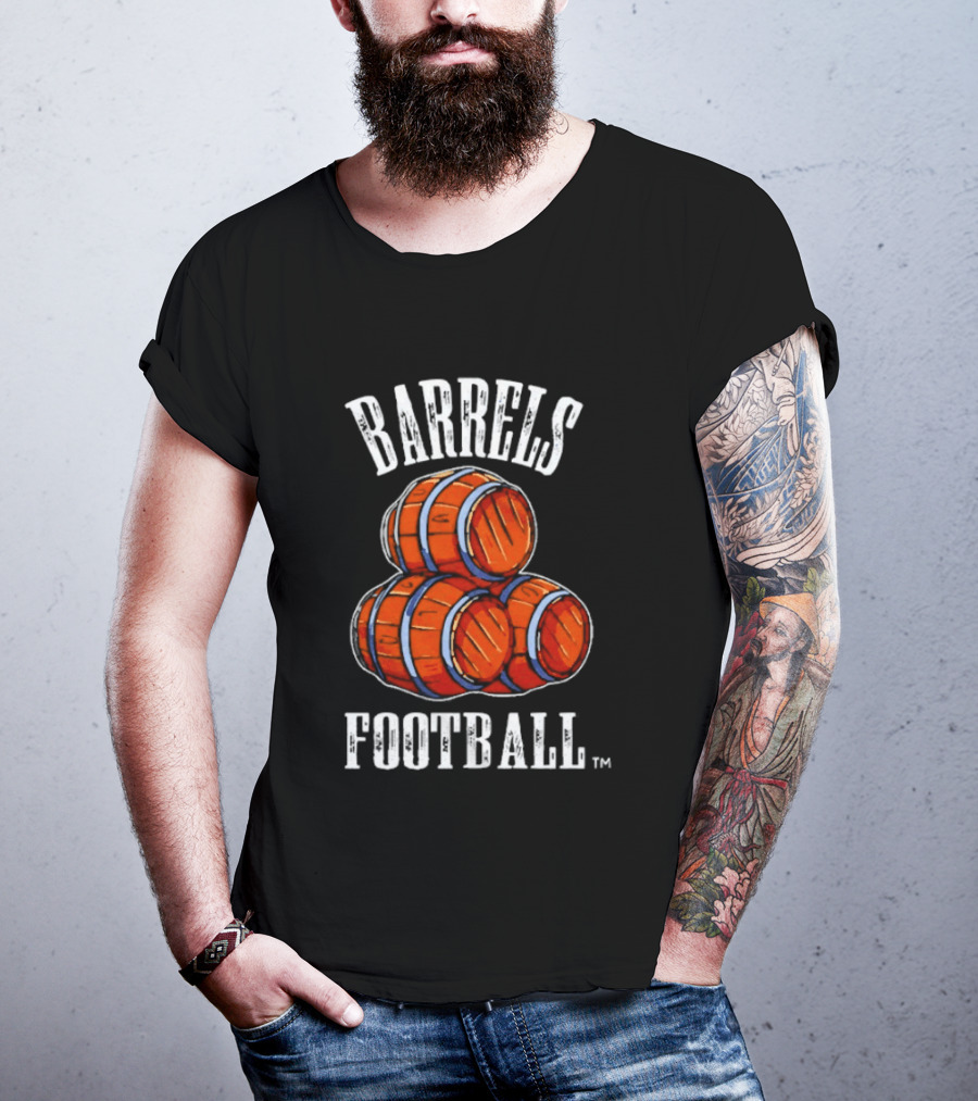 Barrels Football Three Blue Barrels Kentucky T-Shirt