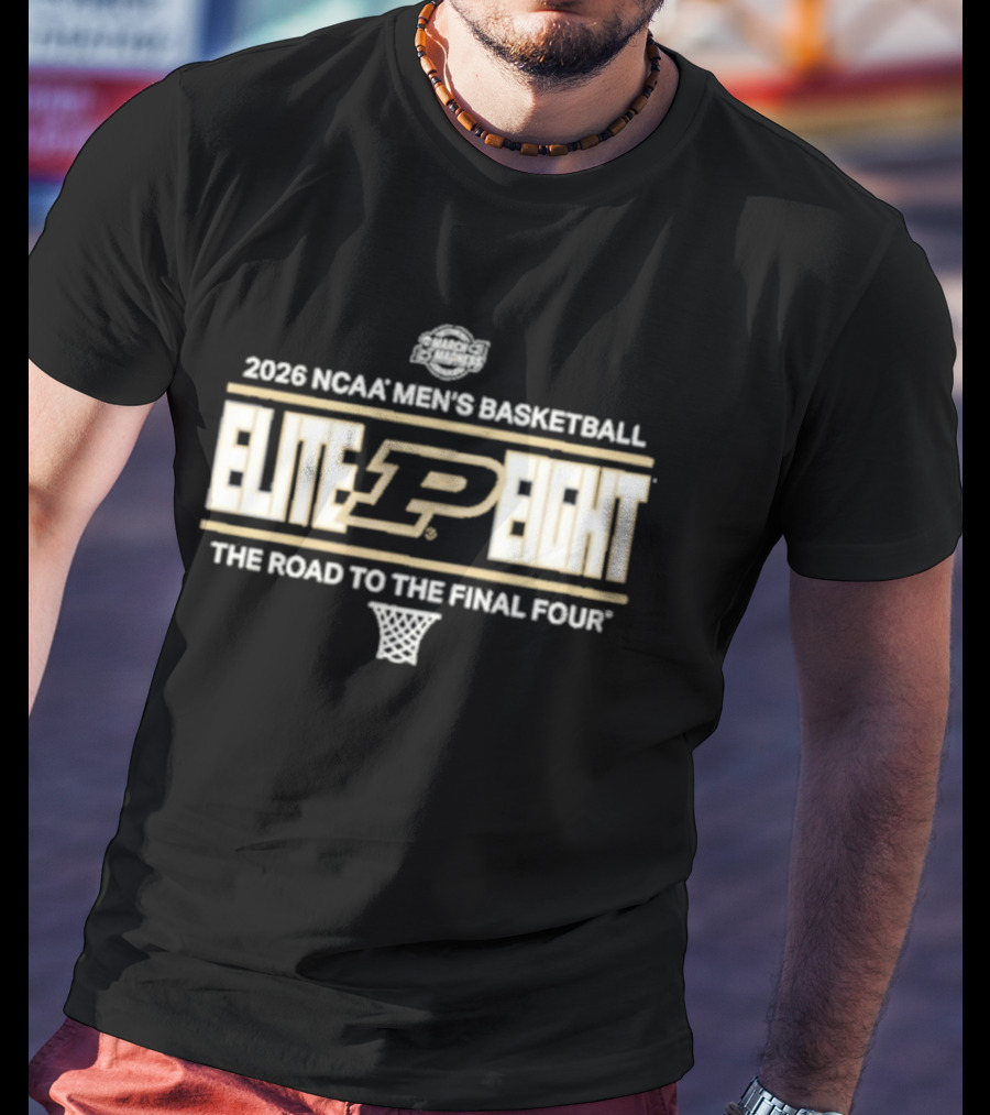2026 NCAA Men's Basketball Elite Eight Purdue The Road To The Final Four T-Shirt