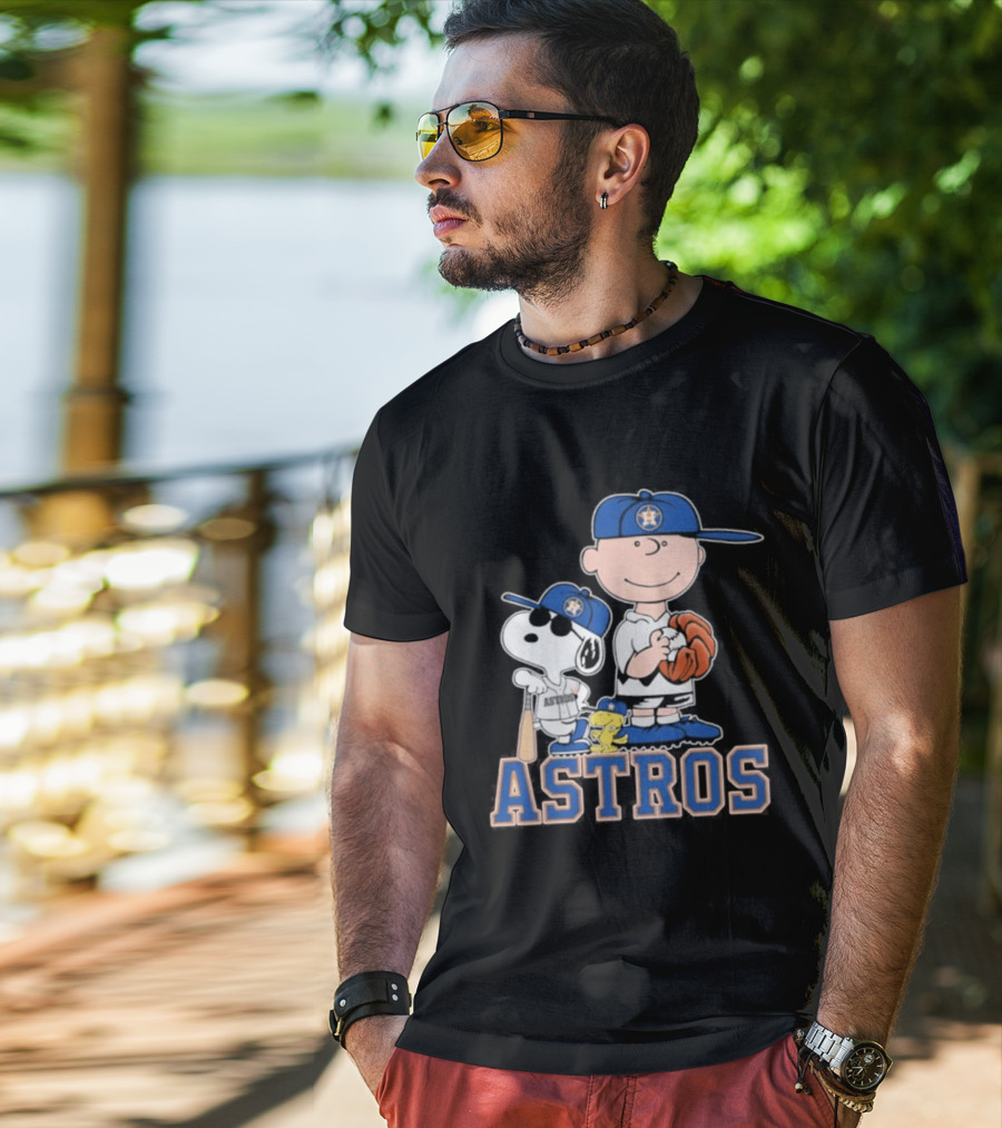 Snoopy Brown Astros Baseball 2026 T-Shirt