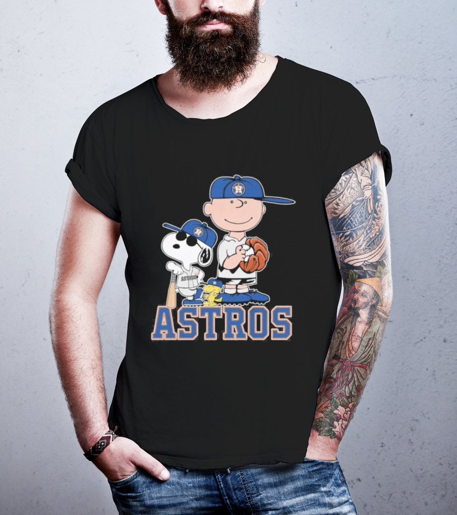Snoopy Brown Astros Baseball 2026 T-Shirt