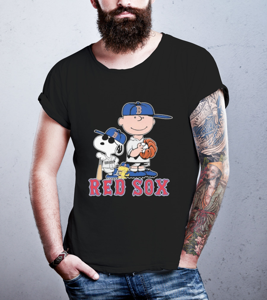 Snoopy Brown Red Sox Baseball Team 2026 T-Shirt