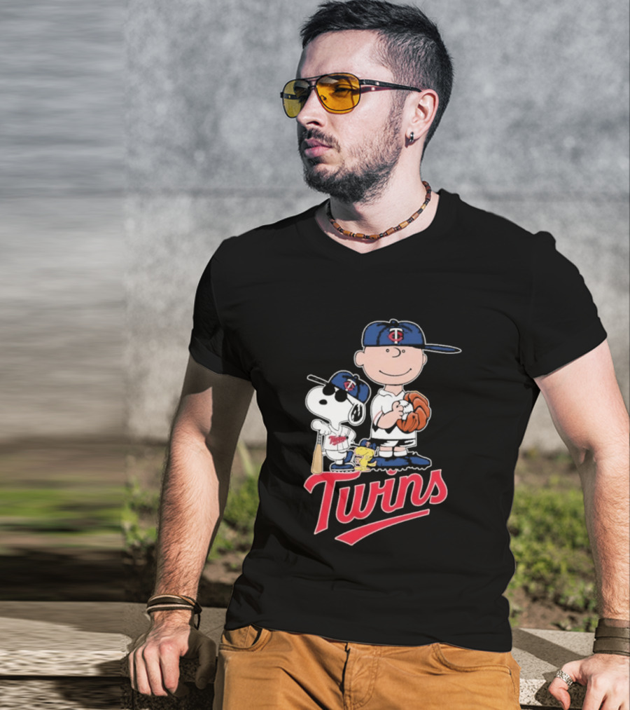 Snoopy 2026 Peanuts Charlie Brown Twins Baseball T-Shirt