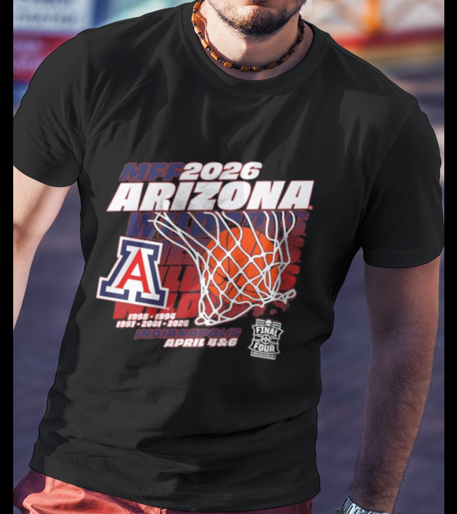 MFF 2026 Arizona Wildcats Final Four Indianapolis April Dates T-Shirt
