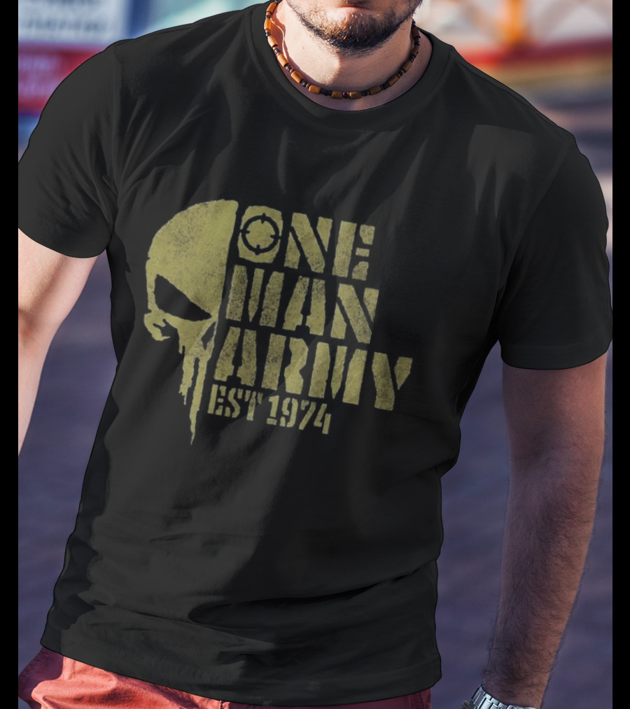 Marvel The Punisher One Man Army Est 1974 Skull T-Shirt