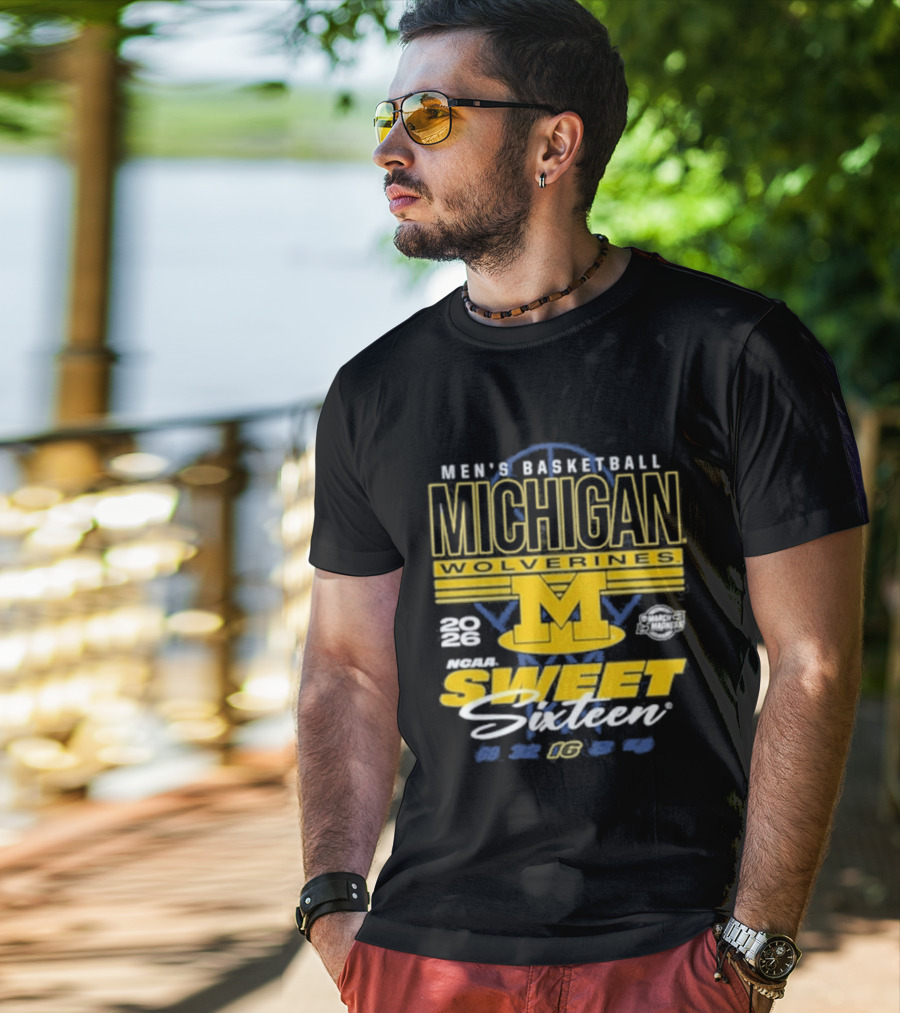 Men's Basketball Michigan Wolverines 2023 NCAA Sweet Sixteen M T-Shirt