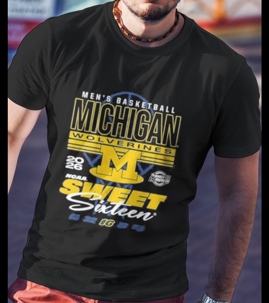 Men's Basketball Michigan Wolverines 2023 NCAA Sweet Sixteen M T-Shirt