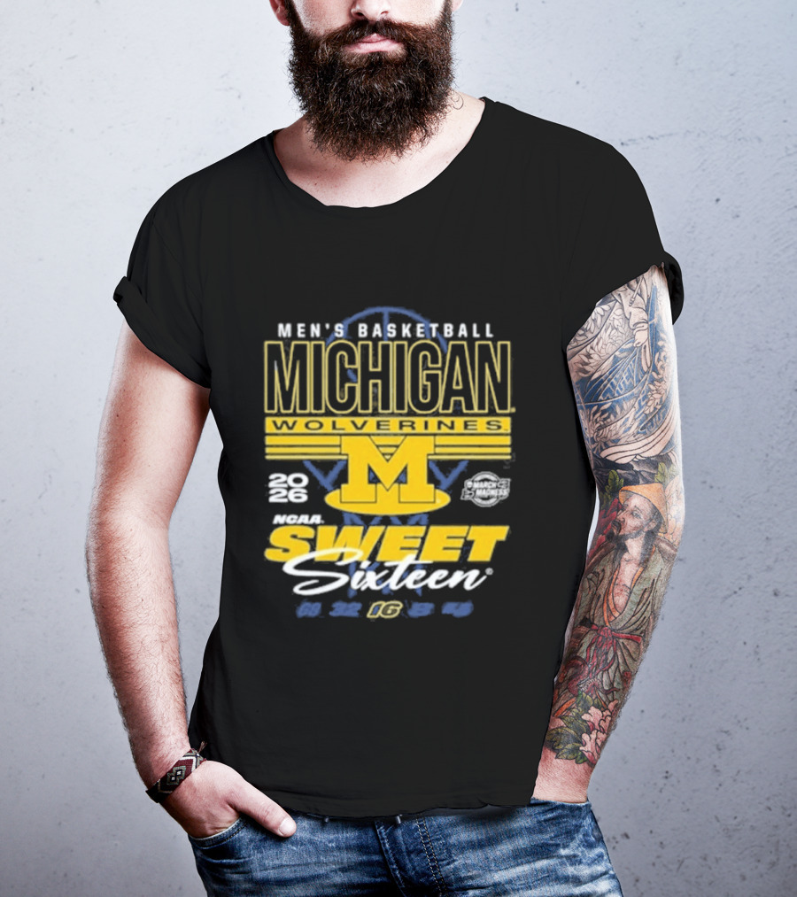 Men's Basketball Michigan Wolverines 2023 NCAA Sweet Sixteen M T-Shirt