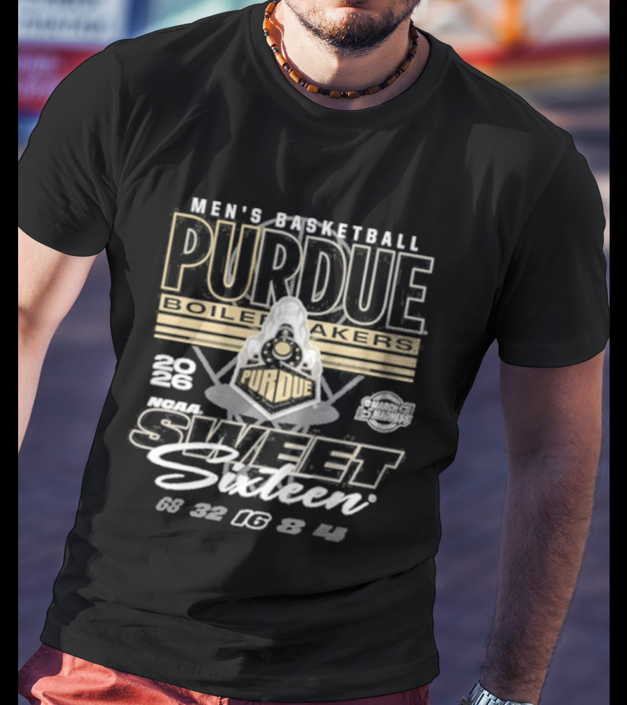 Men's Basketball Purdue Boilermakers Sweet Sixteen 2023 Boiler Up NCAA Team T-Shirt