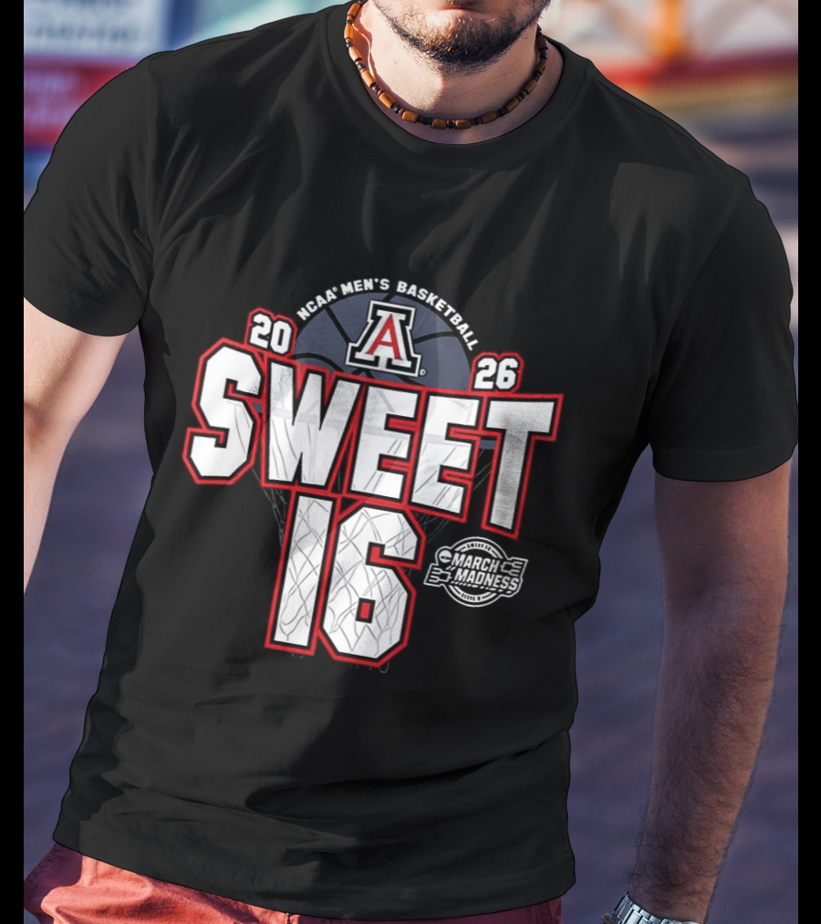 Arizona Wildcats NCAA Men's Basketball 2026 Sweet 16 March Madness T-Shirt