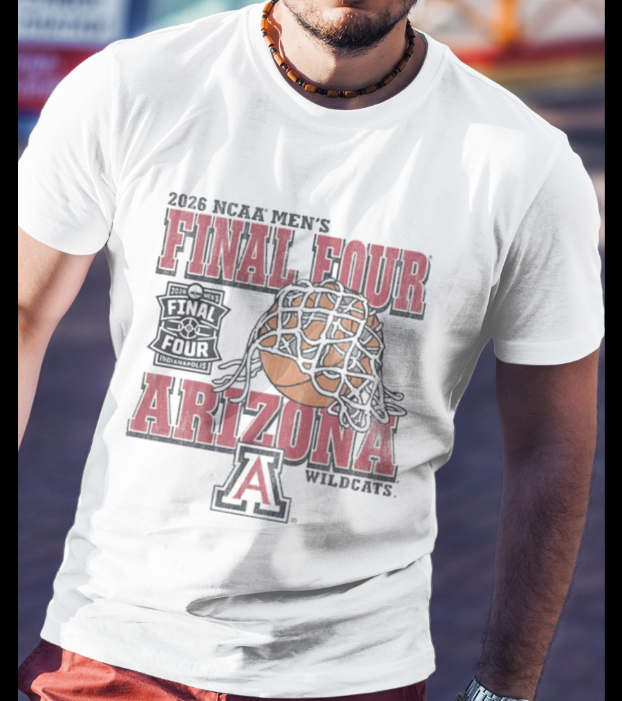 2026 NCAA Men's Final Four Arizona Wildcats Basketball Net T-Shirt