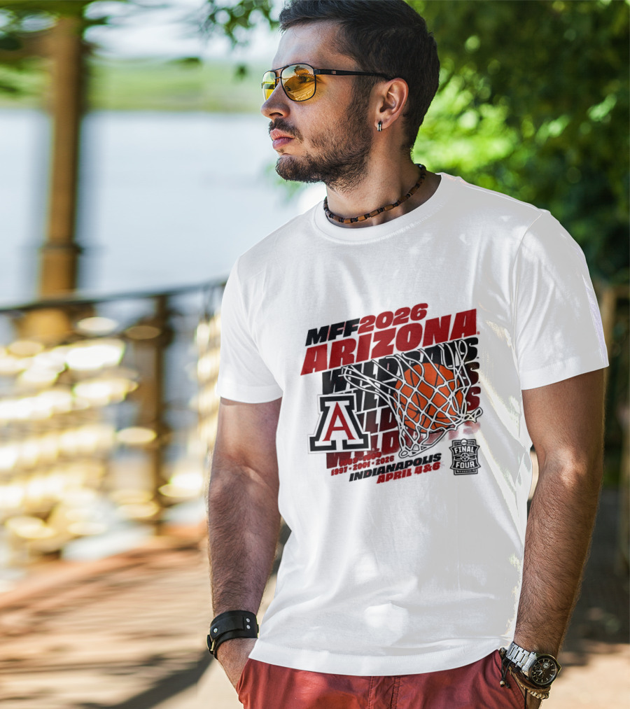MFF 2026 Arizona Wildcats Men's Basketball Final Four Indianapolis Bound T-Shirt