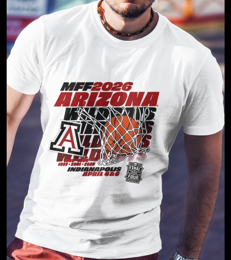 MFF 2026 Arizona Wildcats Men's Basketball Final Four Indianapolis Bound T-Shirt