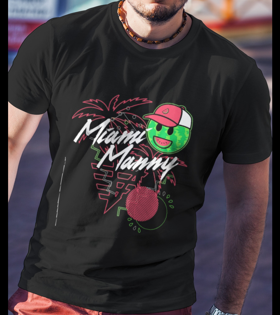 Ross Chastain Miami Manny Melon Man Palm Tree Watermelon Cap T-Shirt
