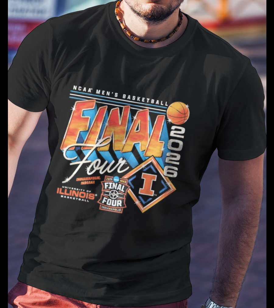 Illinois Fighting Illini NCAA Men's Basketball Final Four 2026 Indianapolis T-Shirt