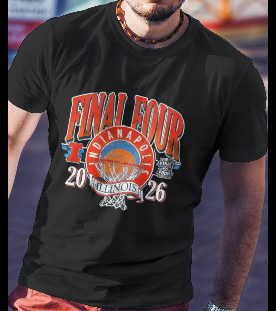 Final Four 2026 Indianapolis Illinois Fighting Illini Basketball T-Shirt