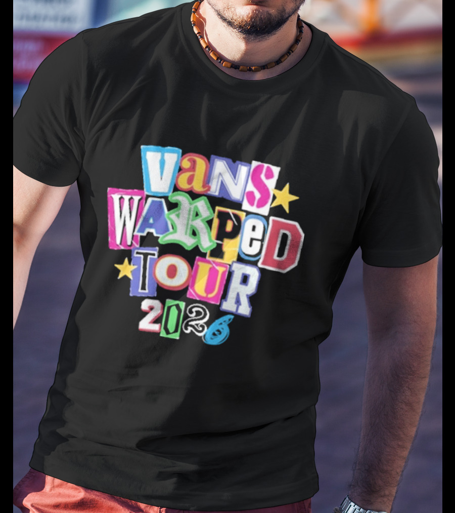 Vans Warped Tour 2026 Colorful Retro Festival T-Shirt