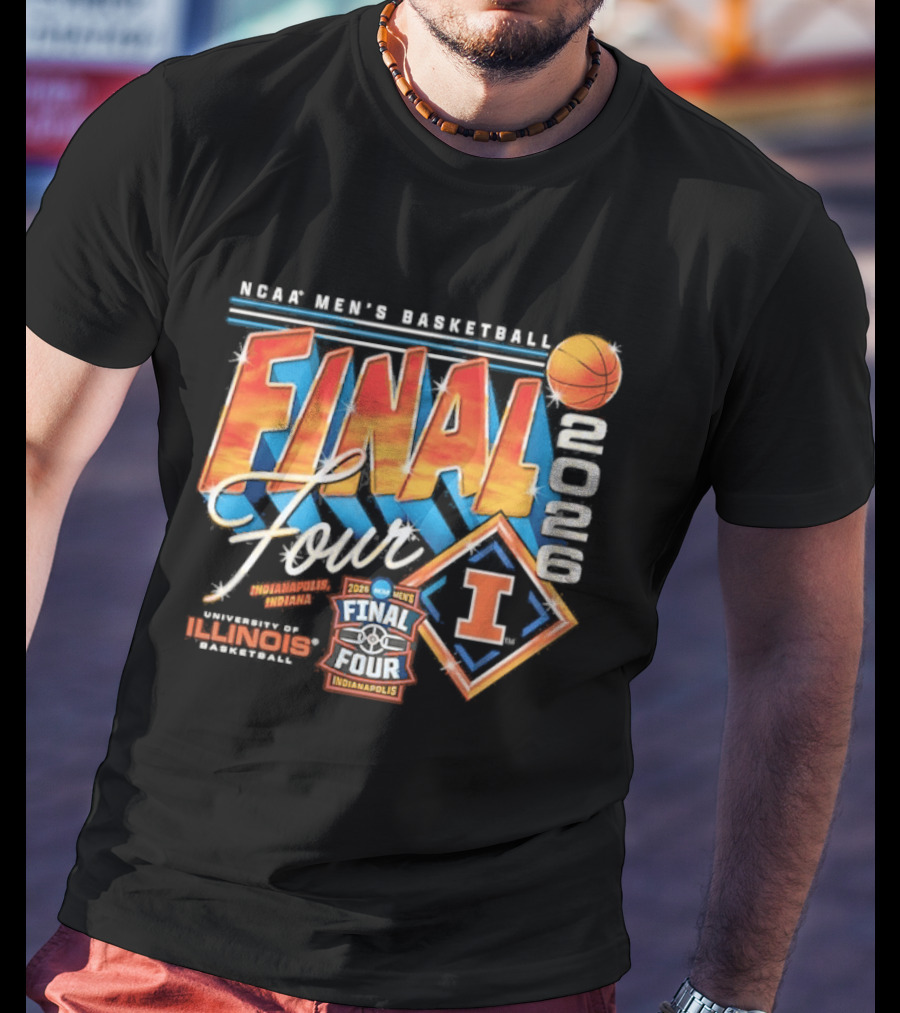 Illinois Men's Basketball 2026 Final Four NCAA Tournament Champion University Of Illinois Limited Edition T-Shirt