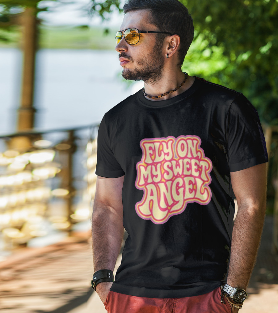 Jimi Hendrix Signed Fly On My Sweet Angel Psychedelic T-Shirt