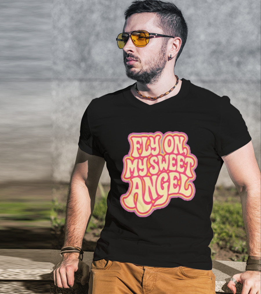 Jimi Hendrix Signed Fly On My Sweet Angel Psychedelic T-Shirt