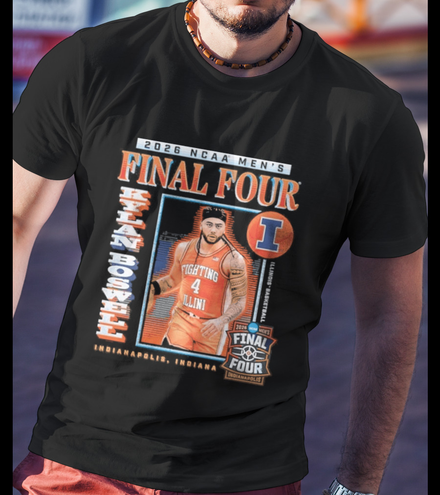 Kylan Boswell 2026 Final Four Fighting Illini NCAA March Madness T-Shirt