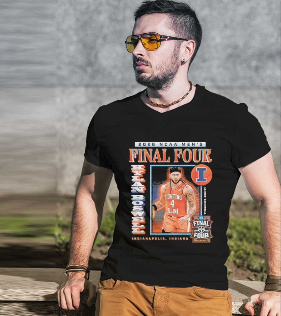 Kylan Boswell 2026 Final Four Fighting Illini NCAA March Madness T-Shirt