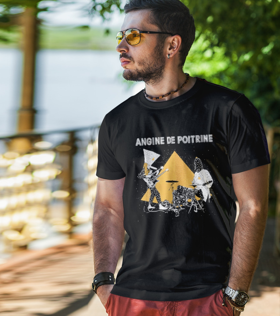 Angine De Poitrine Band Musical Performance With Triangle And Drums T-Shirt