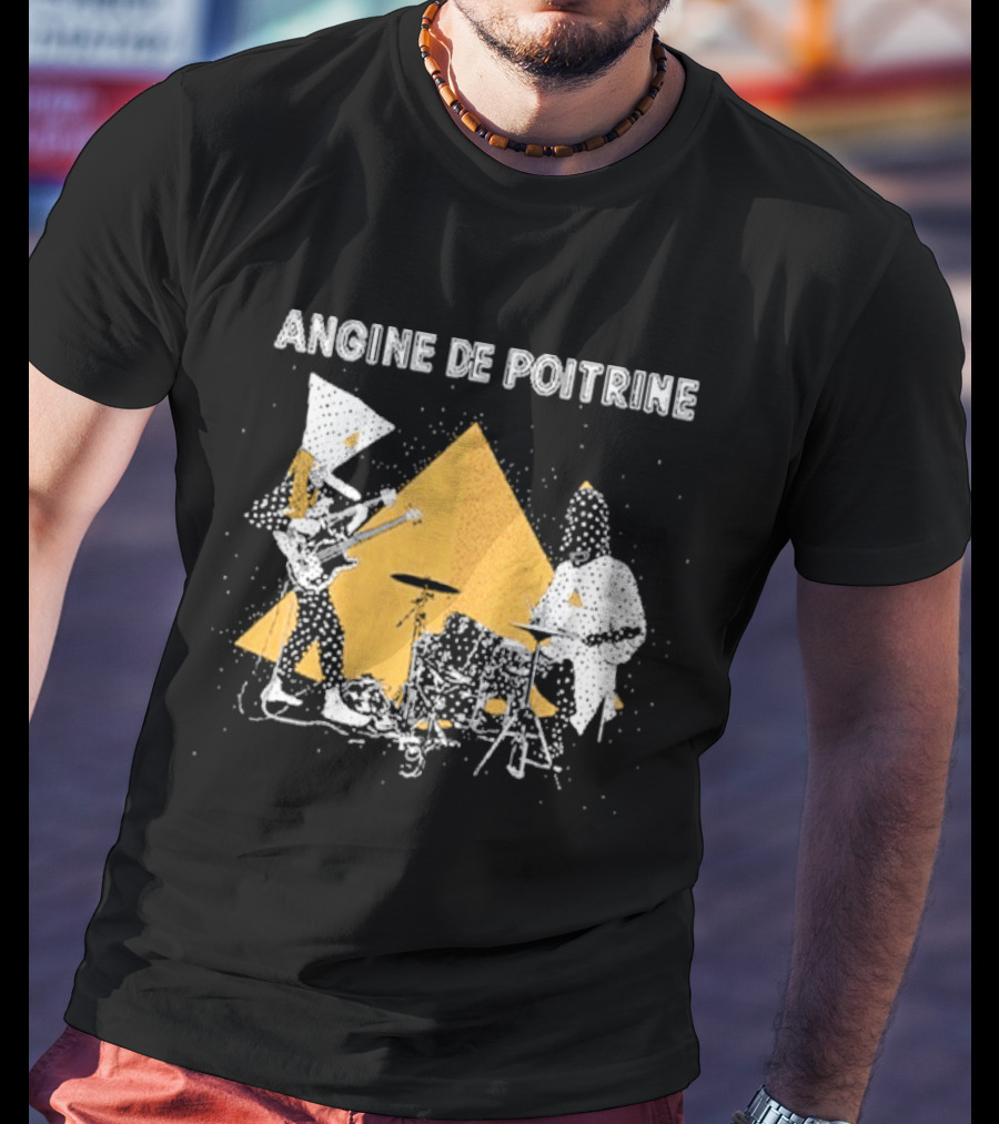 Angine De Poitrine Band Musical Performance With Triangle And Drums T-Shirt