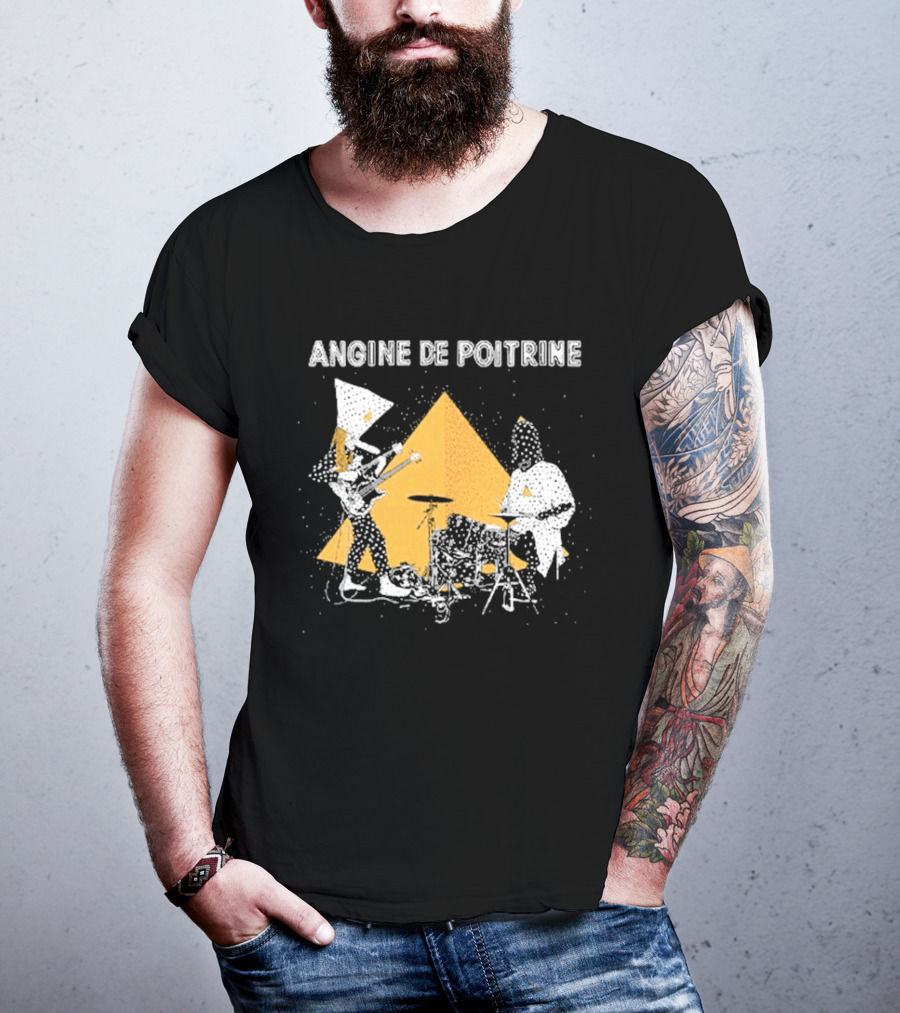 Angine De Poitrine Band Musical Performance With Triangle And Drums T-Shirt