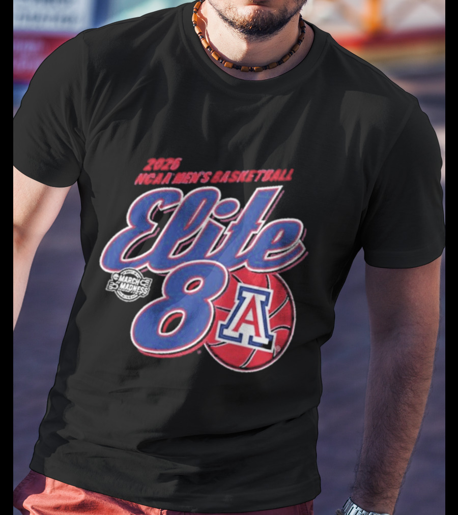 Arizona Wildcats 2026 NCAA Men's Basketball Elite 8 T-Shirt
