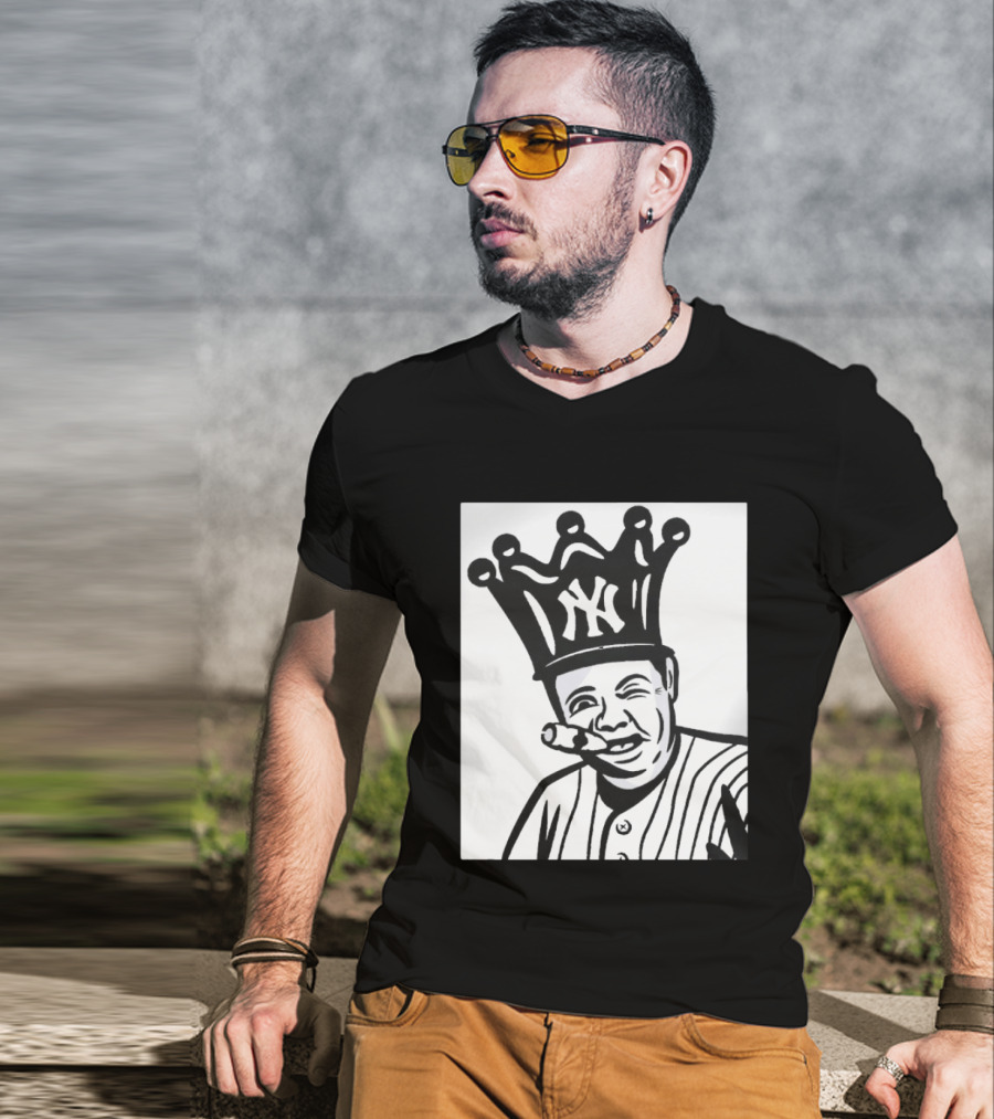 Babe Ruth Cigar Crown NY Yankees Opening Day T-Shirt