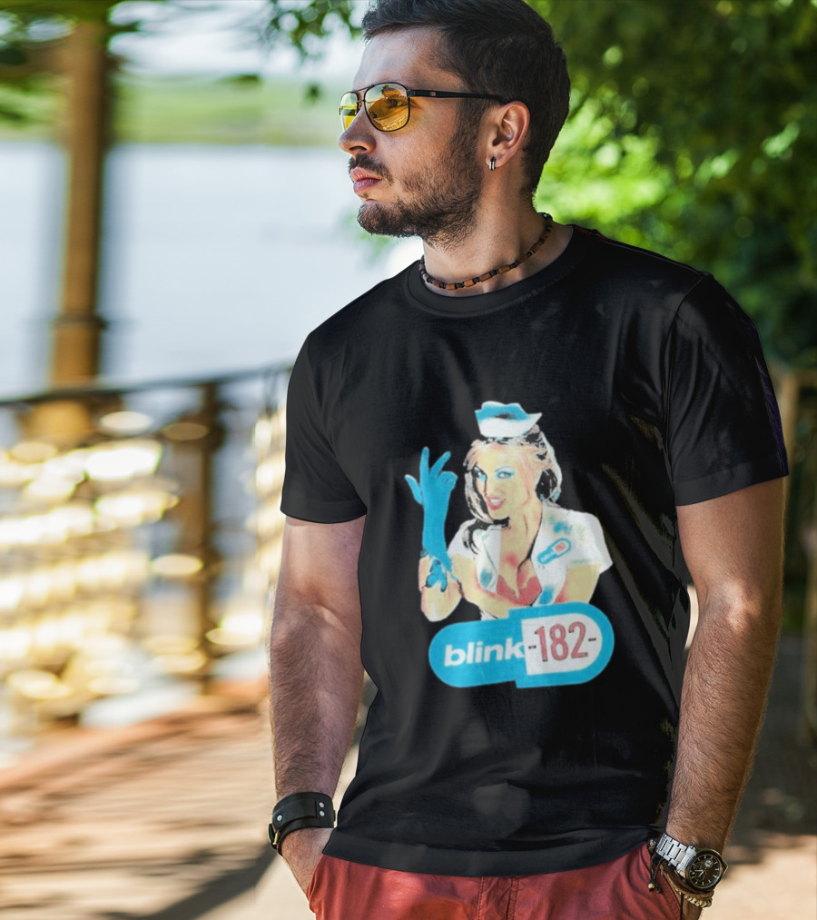 Blink 182 Enema Of The State Nurse Glove T-Shirt