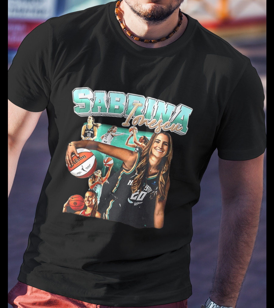 Sabrina Ionescu New York Liberty Basketball WNBA Wilson 20 T-Shirt