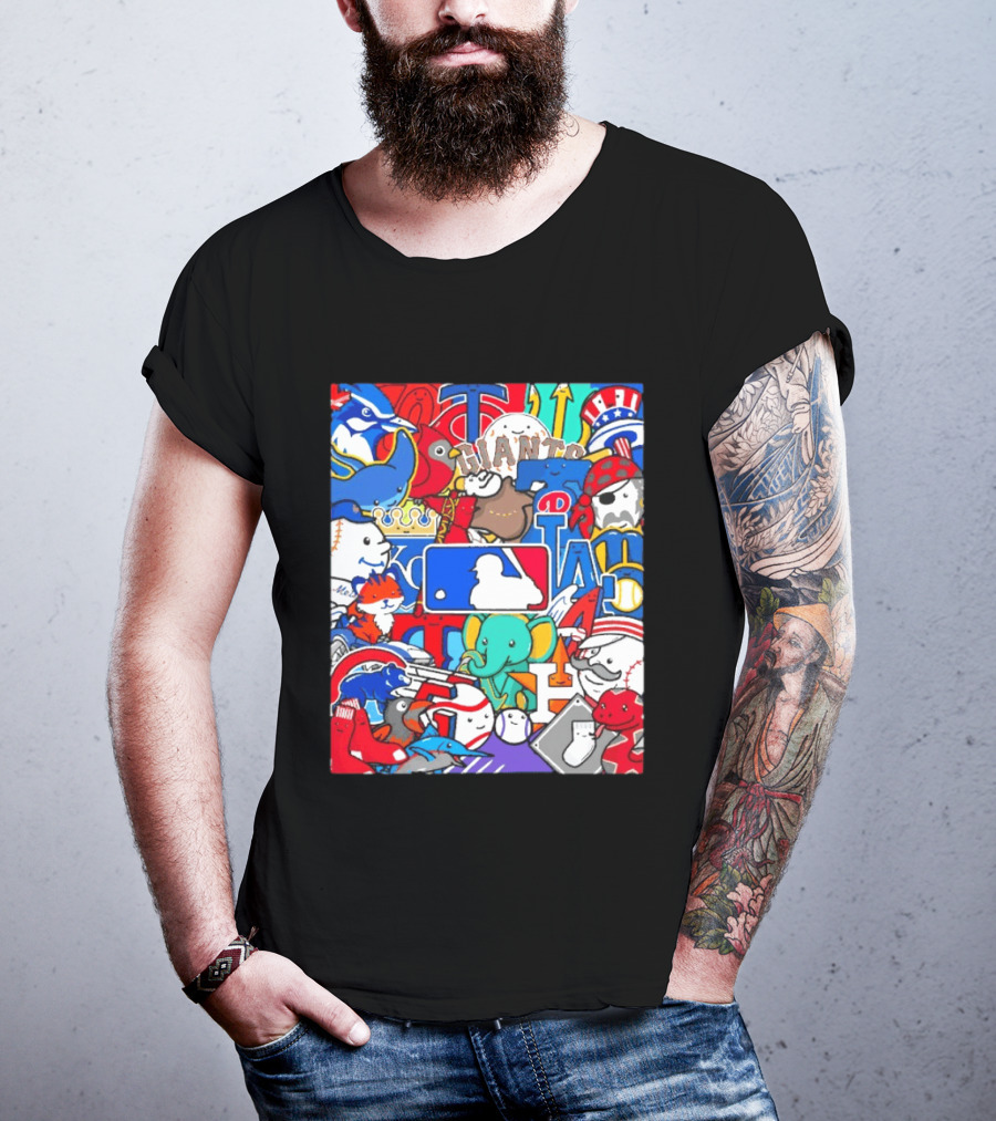 Happy Opening Day 2026 MLB Team Mascots Giants Royals Nationals Phillies Pirates T-Shirt