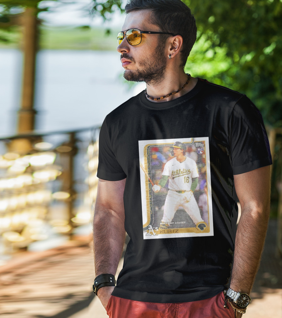 Nick Kurtz Athletics Rookie Debut Topps Baseball Card 4/23/2023 T-Shirt
