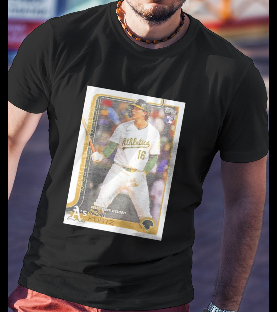 Nick Kurtz Athletics Rookie Debut Topps Baseball Card 4/23/2023 T-Shirt
