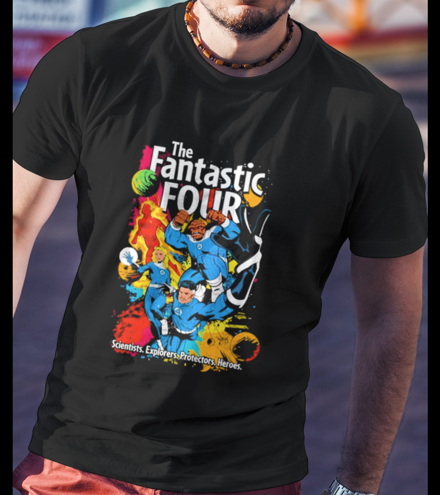 The Fantastic Four Comic Explorers Scientists Innovators Heroes T-Shirt