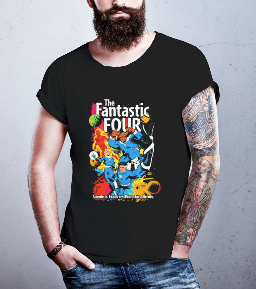 The Fantastic Four Comic Explorers Scientists Innovators Heroes T-Shirt