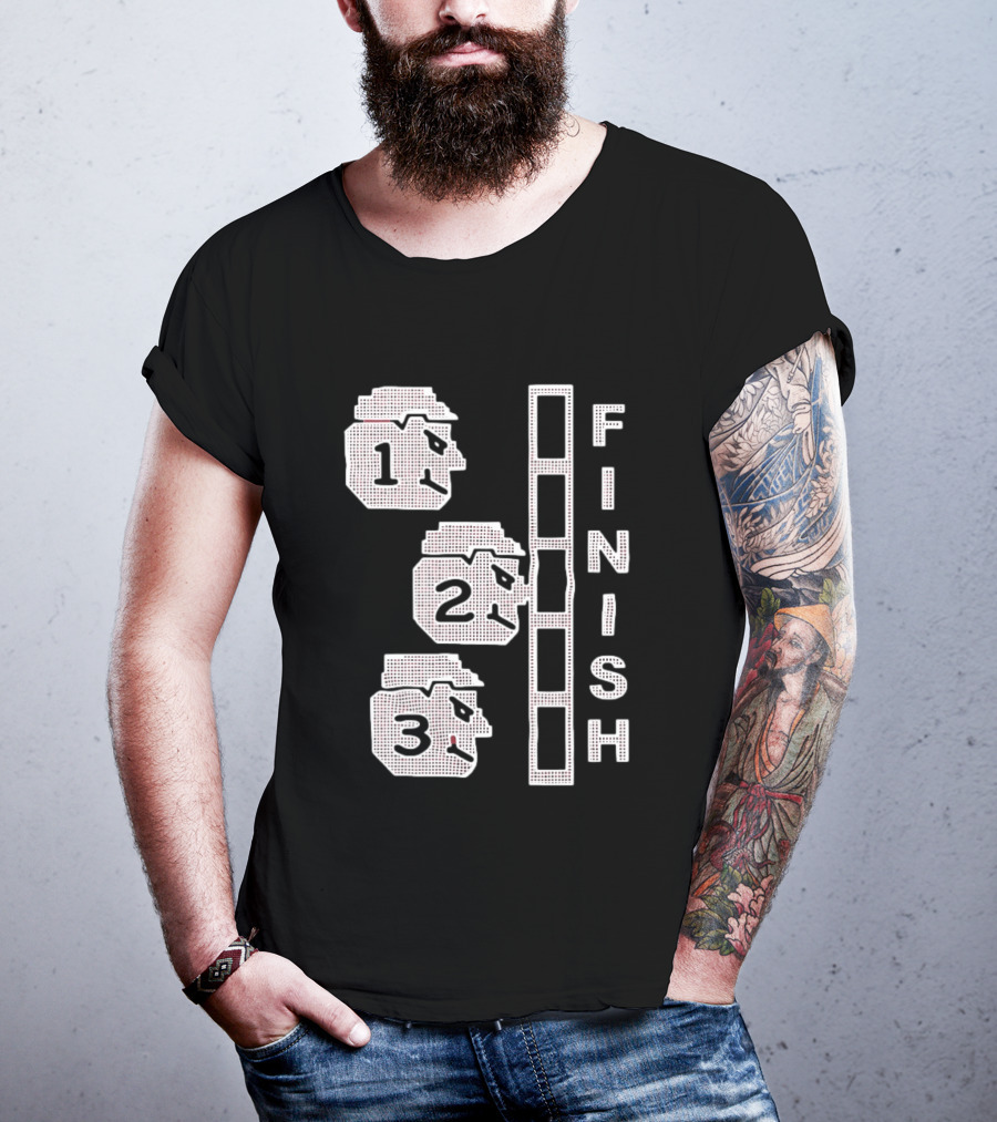 The Great Red Race Cincinnati Reds Finish Line Illustrations T-Shirt