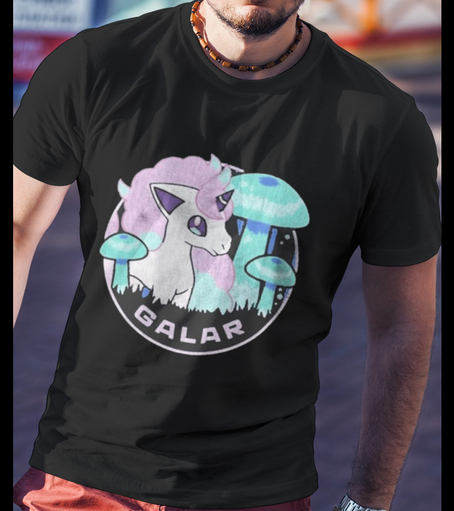Pokémon Galar Rapidash Pastel Mushroom Adventure T-Shirt