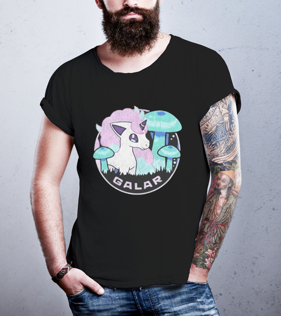 Pokémon Galar Rapidash Pastel Mushroom Adventure T-Shirt