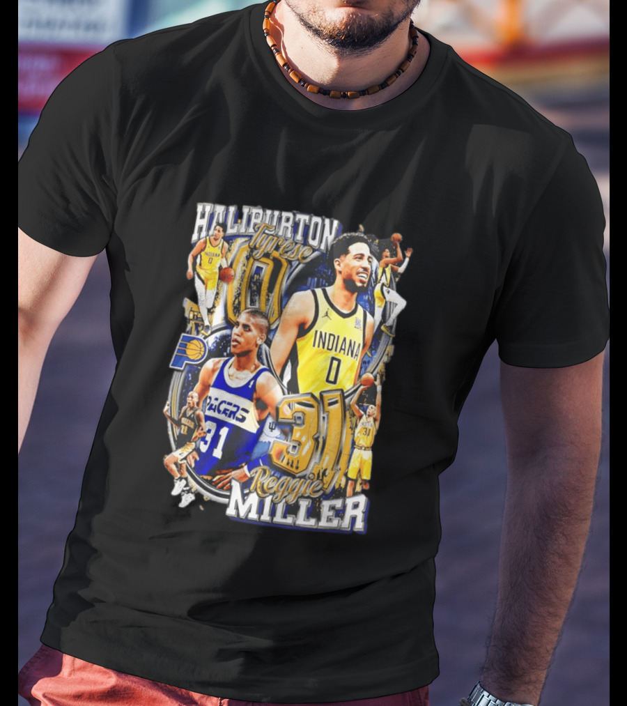 Haliburton Tyrese 0 Indiana Pacers Reggie Miller 31 T-Shirt